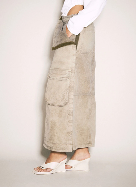  Y/project Y/project Cargo Maxi Skirt - Frau Röcke Beige Fr - 36 