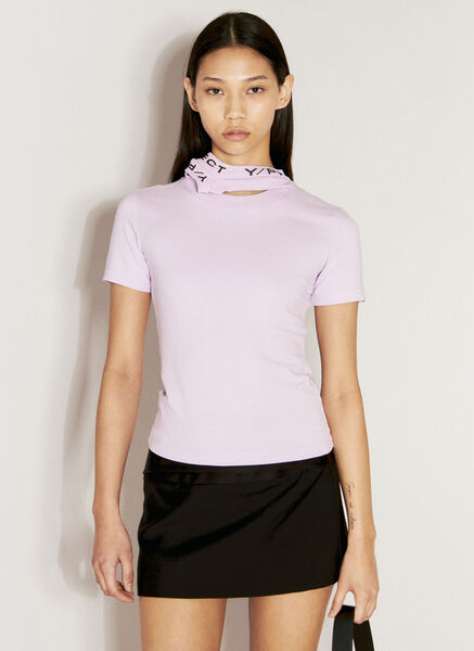  Y/project Y/project Triple Collar Fitted T-shirt - Frau T-shirts Lilac Xs 