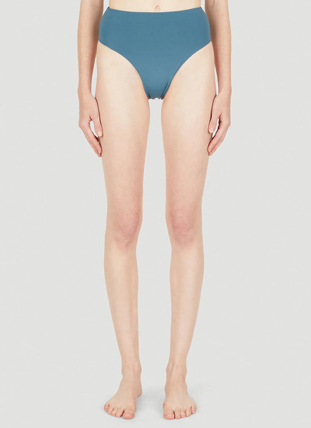  Ziah Ziah 90s High Waisted Bikini Bottoms - Frau Bademode Blue Uk - 10 