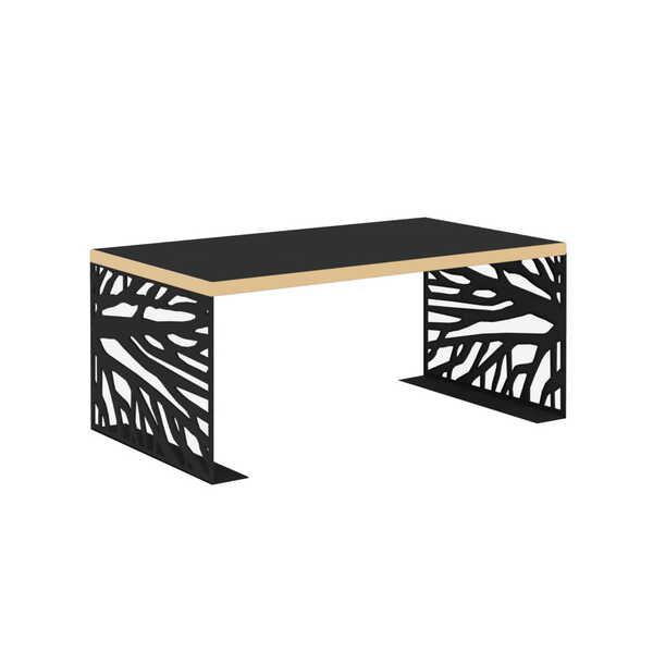  Arkos Stolik Kawowy Ażurowy Golden | Czarny + Złoty | Outlet 