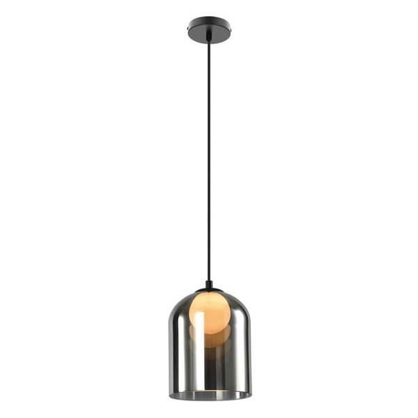  Candellux Lampa Wisząca Klea Szklana – Z Grafitowym Oraz Mlecznym Kloszem – Nowoczesna Lampa Nad Stół Do Salonu G9 Led 