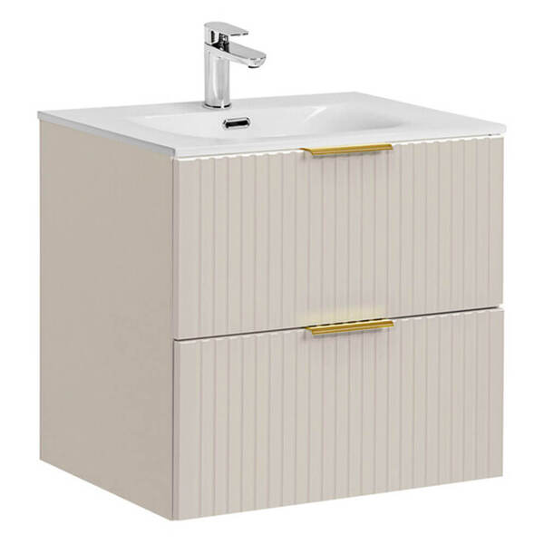  Comad Zestaw Meblowy 60cm Z Umywalką Meblową Sky | Kolekcja Adel Cashmere | Kaszmirowy Mat 
