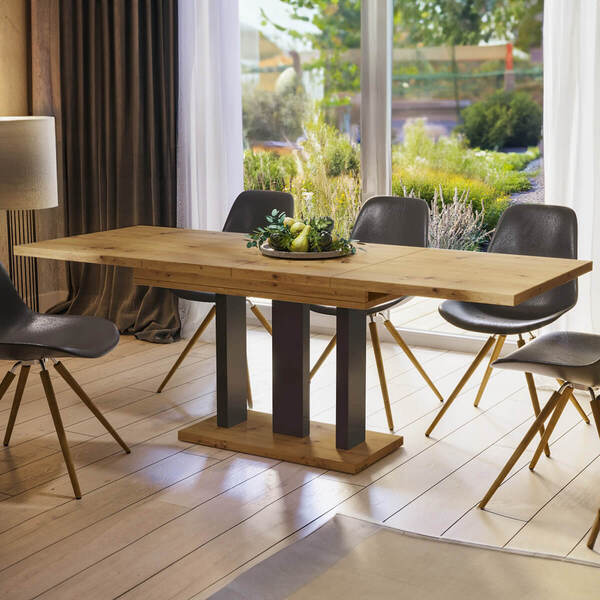  Endo Stół Drewniany Appia 210 N.cz. | 130-210x80 | Kolor Do Wyboru 