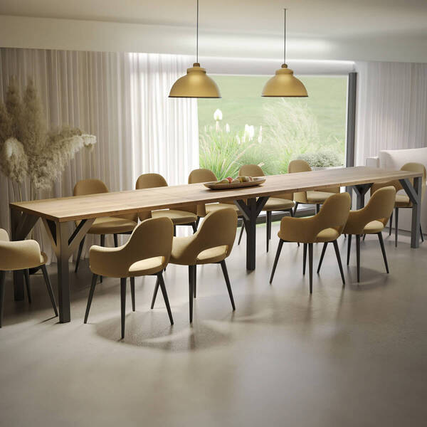  Endo Stół Drewniany Dunaj | 130-240x90 | Kolor Do Wyboru 