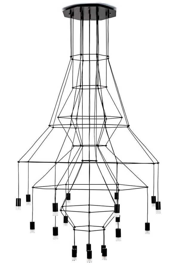  King Home Lampa Wisząca Flusso 20 Czarna 