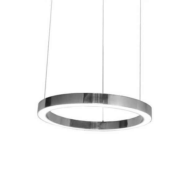  King Home Lampa Wisząca Ring 60 Srebrna - Led, Stal Polerowana 