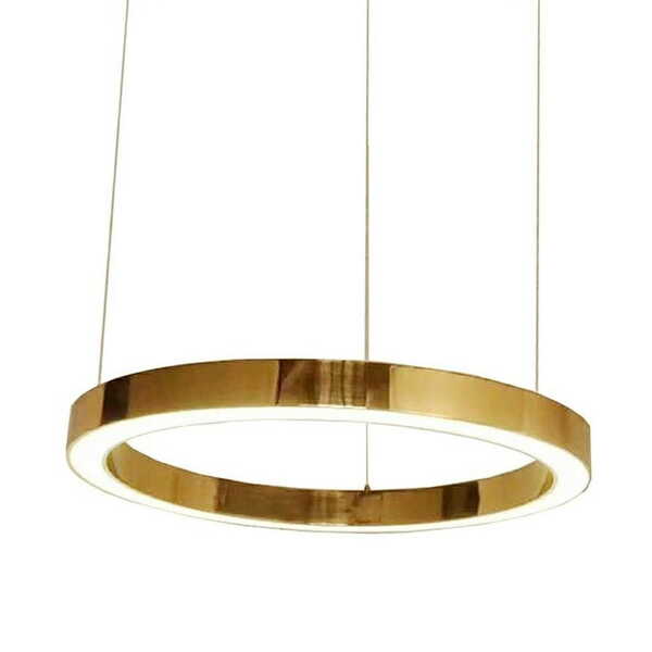  King Home Lampa Wisząca Ring 100 Złota - Led, Stal 