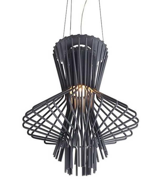  King Home Lampa Wisząca Straw Szara - Stal Węglowa 
