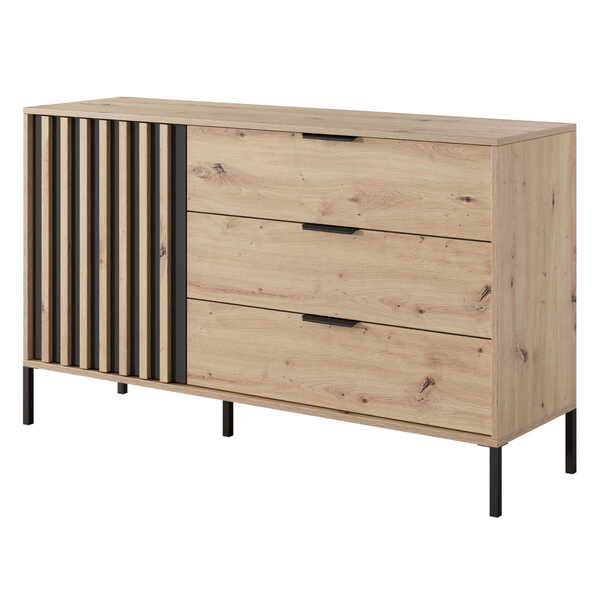  Laski_meble Komoda (b) Tally 138 D3s Dąb Artisan/antracyt 