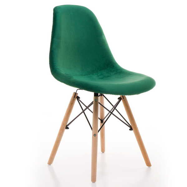  Meblemwm Krzesło Skandynawskie Eames Em01 | Zielony Welur | Outlet 