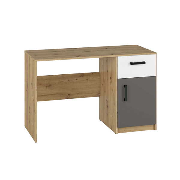  Mlmeble Biurko Młodzieżowe Fini 08 Dąb Artisan/biały/antracyt 