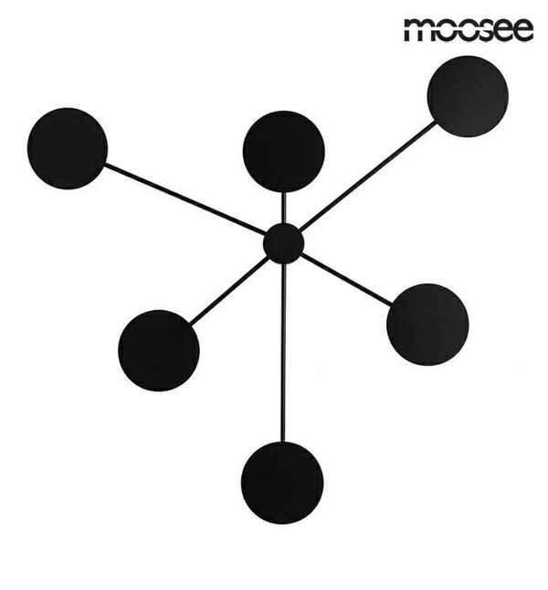  Moosee Moosee Lampa ścienna Shadow 6 Close Czarna 