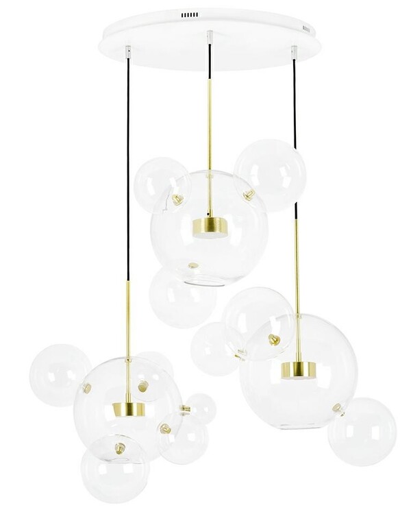  Moosee Moosee Lampa Wisząca Capri Disc 3 Złota - 180 Led, Aluminium, Szkło 