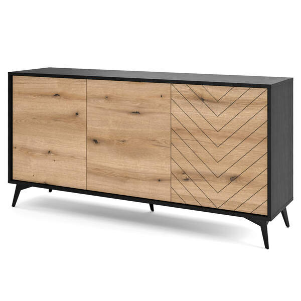  Piaski Komoda Diamond K154 Dąb Evoke / Czarny 