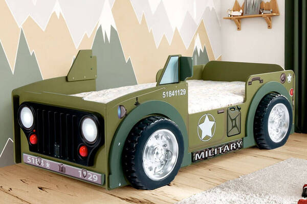  Plastiko Łóżko Samochód Jeep, Materac 