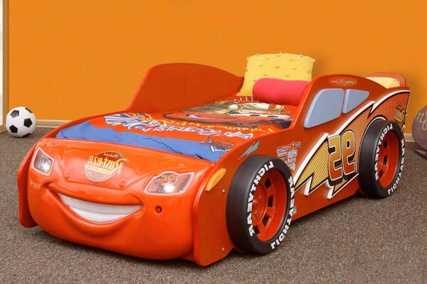  Plastiko Łóżko Samochód Mcqueen Mdf, Materac 