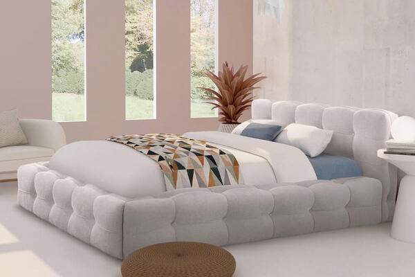  Quarto24 Łóżko Tapicerowane Z Pojemnikiem Grace | 140x200 | Kolor Do Wyboru 