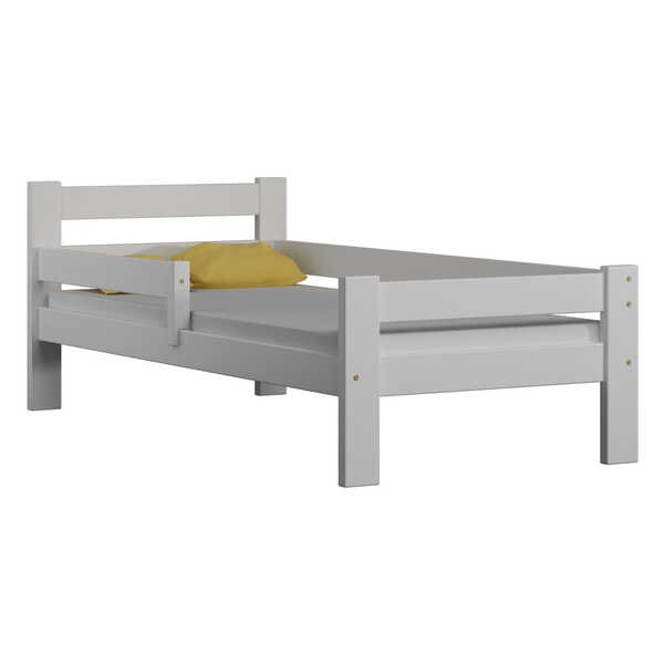  Wróbel Meble Łóżko Pojedyncze PaweŁek Max + Materac | 80x160 | Biały | Szybka WysyŁka 