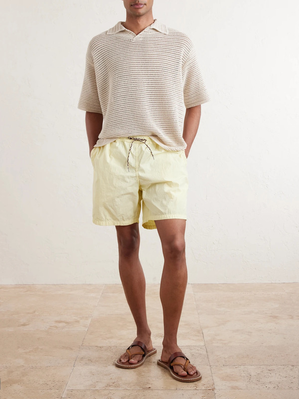  A Kind Of Guise - Volta Straight-leg Shell Drawstring Shorts - Men - Yellow - M 