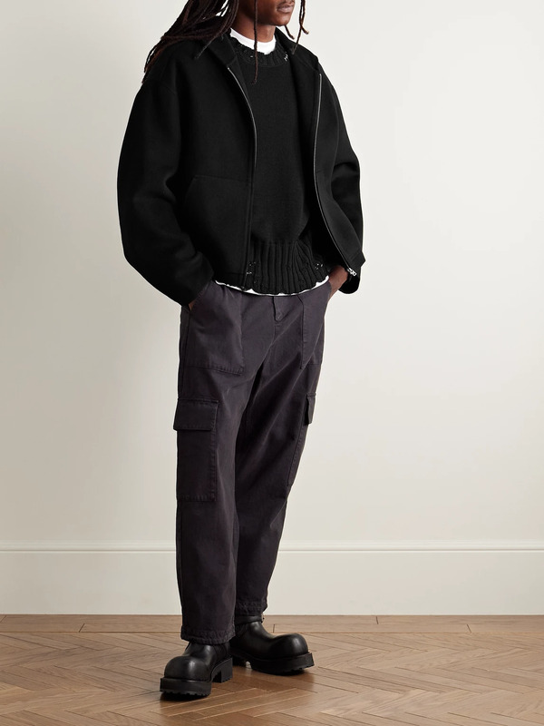 Acne Studios - Doveria Double-faced Wool And Cashmere-blend Felt Hooded Jacket - Men - Black - It 50 