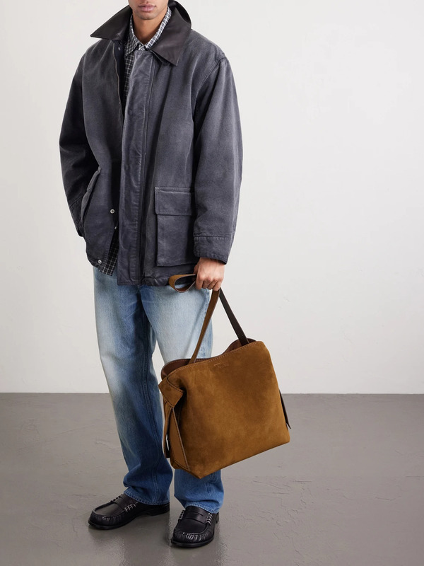  Acne Studios - Musubi Suede Shoulder Bag - Men - Brown 