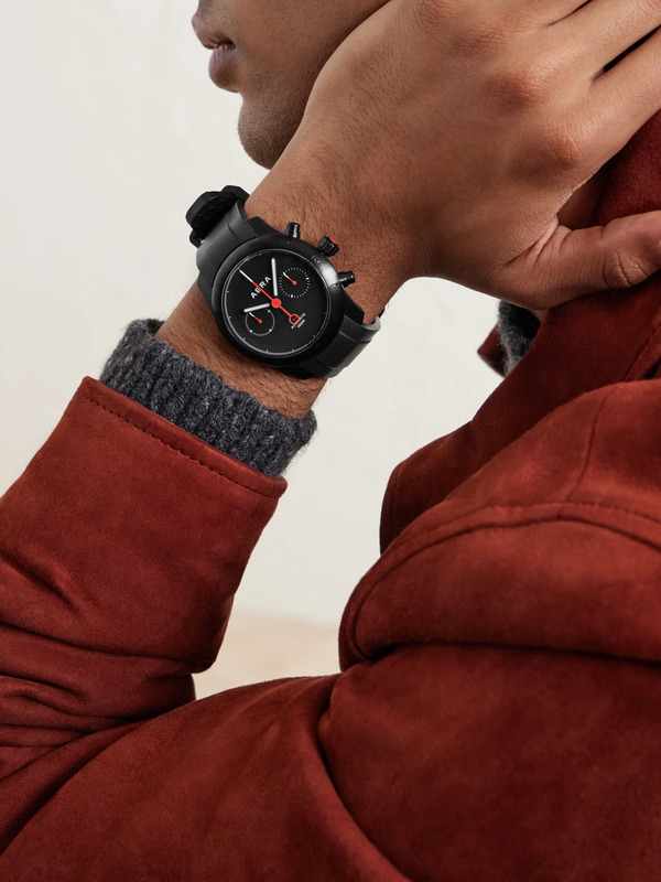  Aera - C-1 Chrono Automatic Chronograph 42mm Stainless Steel And Scuba Watch, Ref. No. C-1 Shadow - Men - Black 