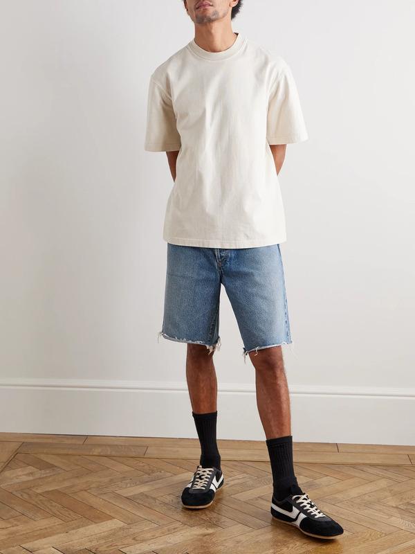  Agolde - Anson Straight-leg Frayed Denim Shorts - Men - Blue - Uk/us 28 