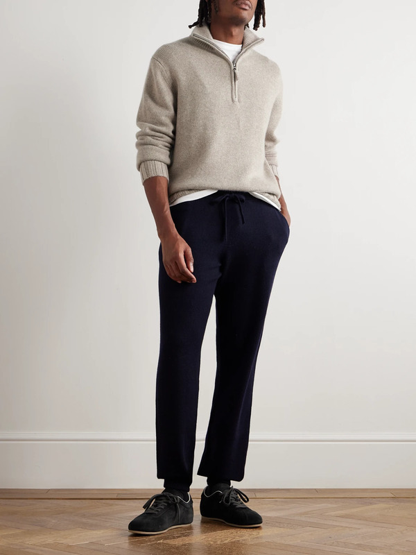  Allude - Cashmere Half-zip Sweater - Men - Brown - M 