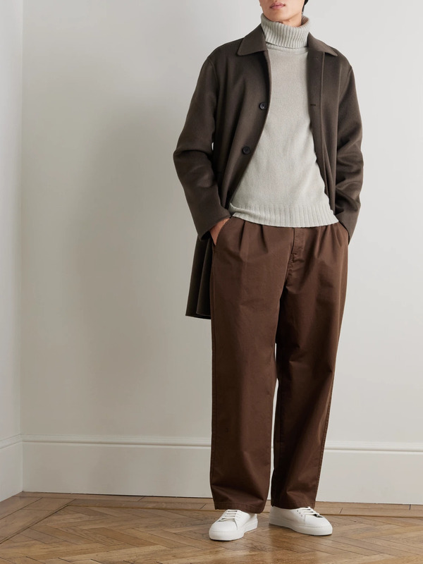 Allude - Virgin Wool And Cashmere-blend Rollneck Sweater - Men - Neutrals - S 