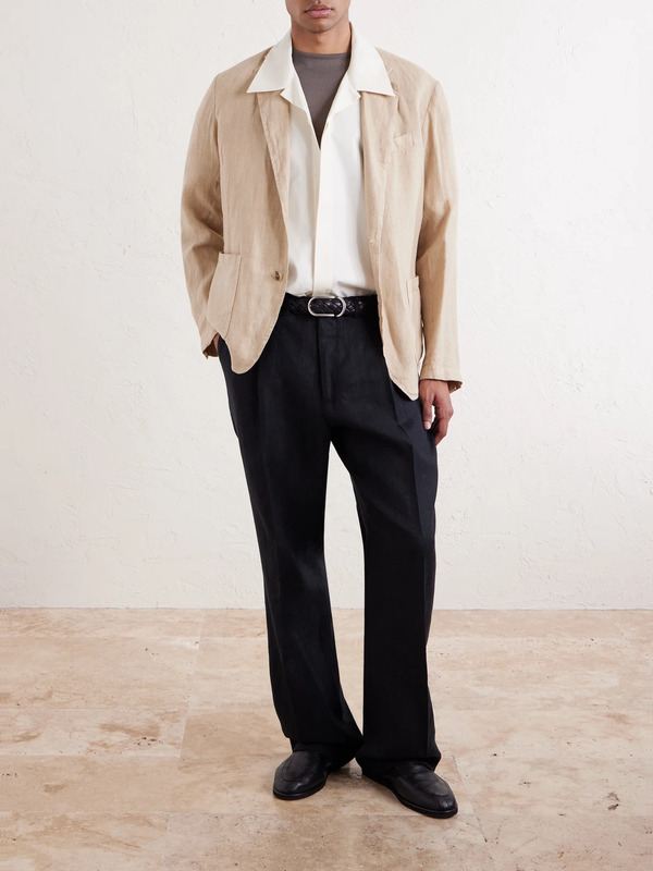  Altea - Aaron Garment-dyed Linen Blazer - Men - Neutrals - S 