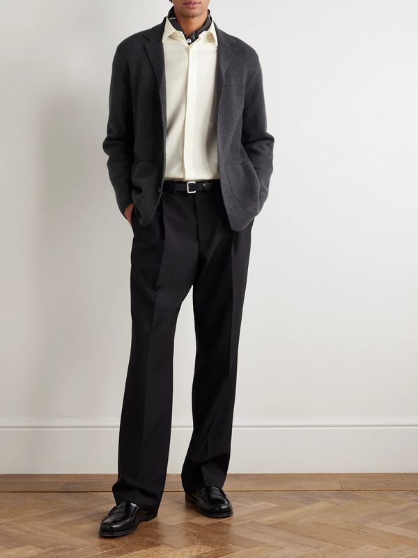  Altea - Henri Lyocell And Wool-blend Flannel Shirt - Men - White - M 