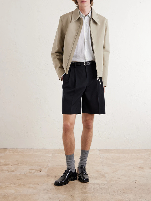  Ami Paris - Cropped Cotton-sateen Blouson Jacket - Men - Neutrals - M 