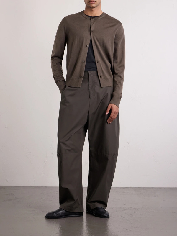  Amomento - Barrel-leg Cotton Trousers - Men - Green - M 