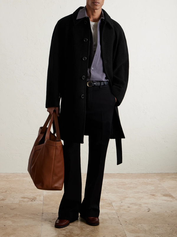  Amomento - Belted Wool-blend Coat - Men - Black - M 