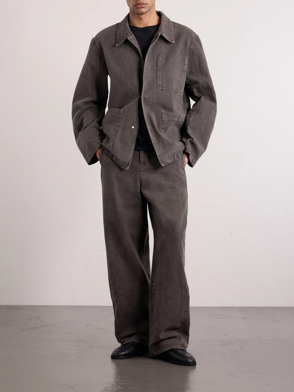  Amomento - Garment-dyed Denim Jacket - Men - Brown - M 