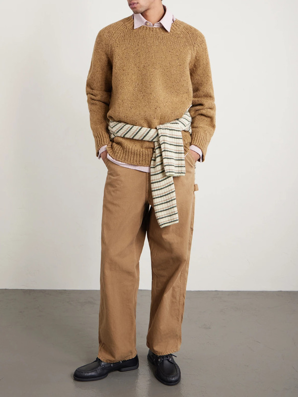  A.p.c. - Harris Flecked Virgin Wool Sweater - Men - Brown - Xs 