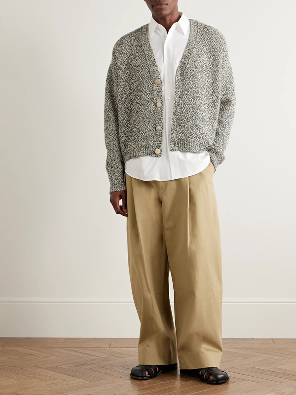  Auralee - Cotton And Cashmere-blend Cardigan - Men - Blue - 3 
