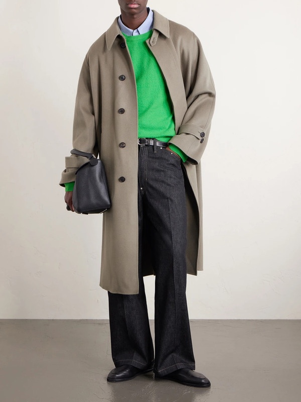  Auralee - Melton Wool Coat - Men - Gray - 3 
