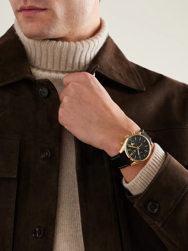  Bamford Watch Department - Tag Heuer Carrera Limited Edition Automatic 42mm 18-karat Gold And Canvas Watch - Men - Black 