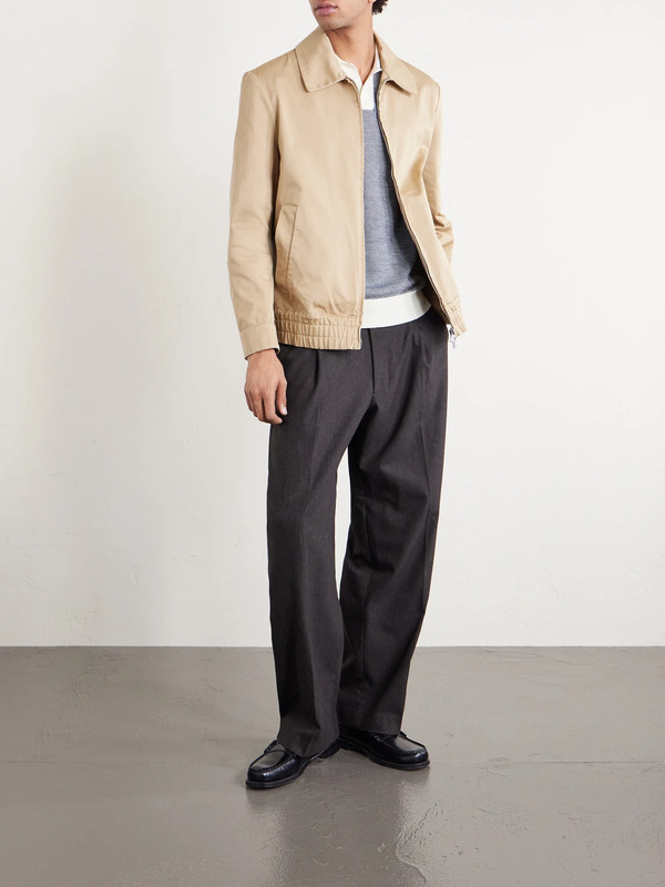  Barena - Cotton-gabardine Blouson Jacket - Men - Neutrals - It 46 