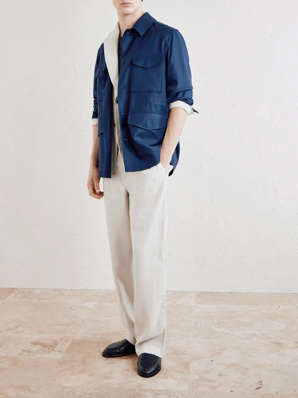  Barena - Delfo Lisca Straight-leg Herringbone Suit Trousers - Men - Neutrals - It 46 