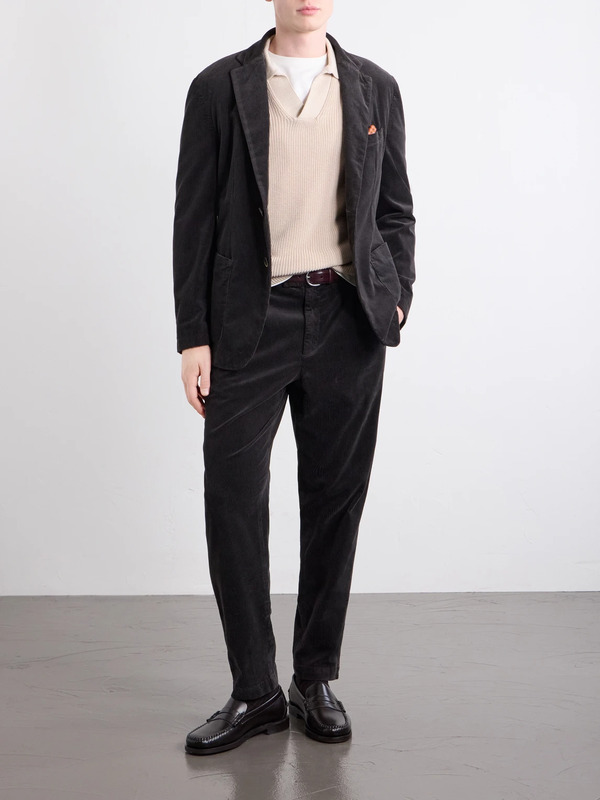  Barena - Straight-leg Pleated Courduroy Trousers - Men - Brown - It 46 