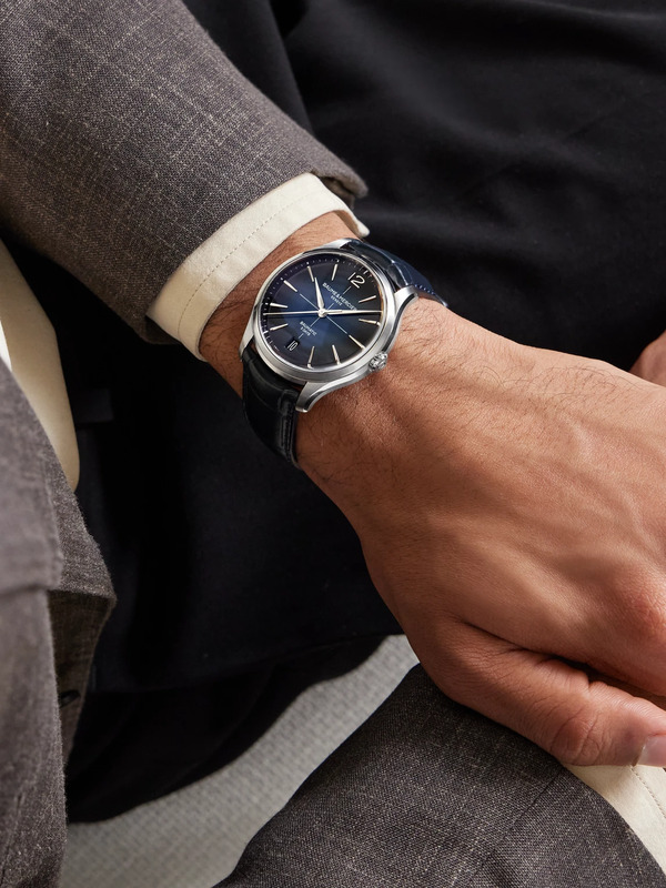  Baume & Mercier - Clifton Automatic 39mm Stainless Steel And Alligator Watch, Ref. No. 10771 - Men - Blue 