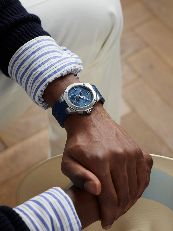 Baume & Mercier - Riviera Baumatic Tideograph Limited Edition Automatic 43mm Stainless Steel, Canvas And Rubber Watch, Ref. No. 10761 - Men - Blue 