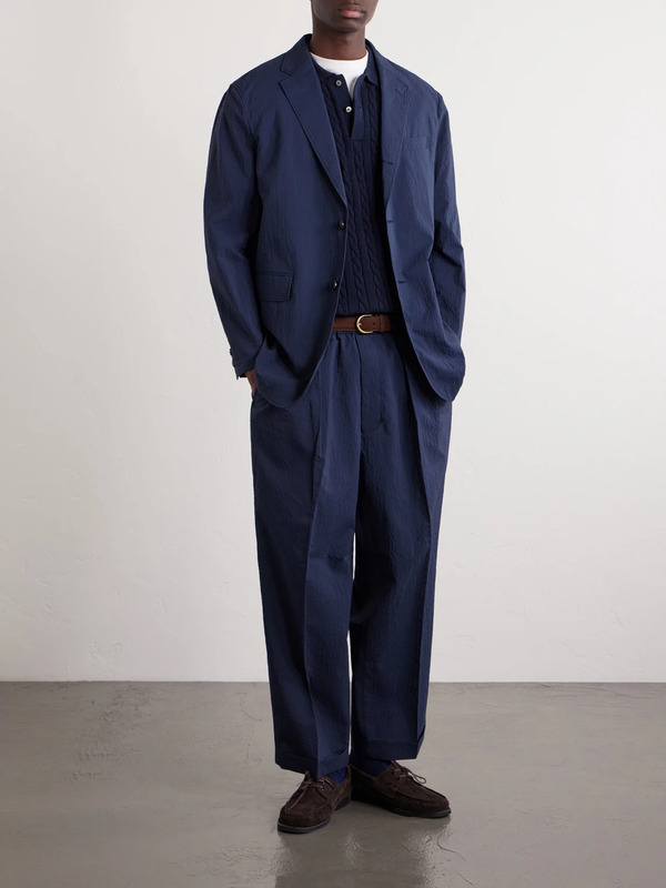  Beams Plus - 3b Anywhere(wear) Seersucker Blazer - Men - Blue - S 