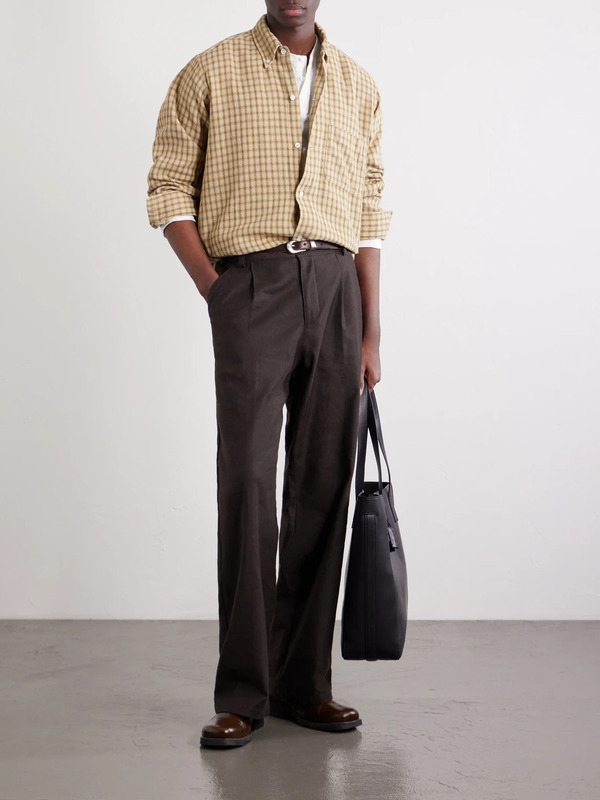  Beams Plus - Button-down Collar Checked Cotton Shirt - Men - Neutrals - S 