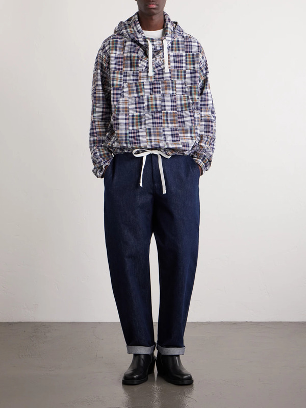  Beams Plus - Patchwork Checked Cotton Jacket - Men - Blue - S 