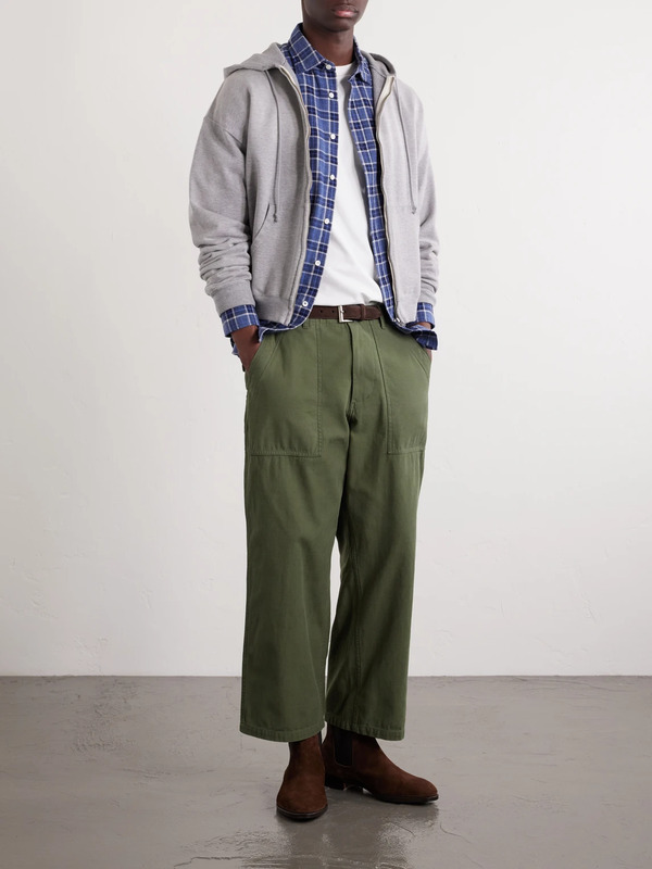  Beams Plus - Straight-leg Cotton Trousers - Men - Green - S 