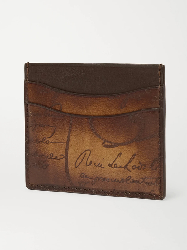  Berluti - Bambou Leather Cardholder - Men - Brown 