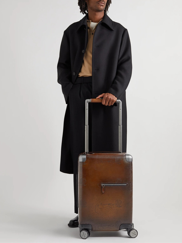  Berluti - Formula 1005 Scritto Venezia Leather Suitcase - Men - Brown 
